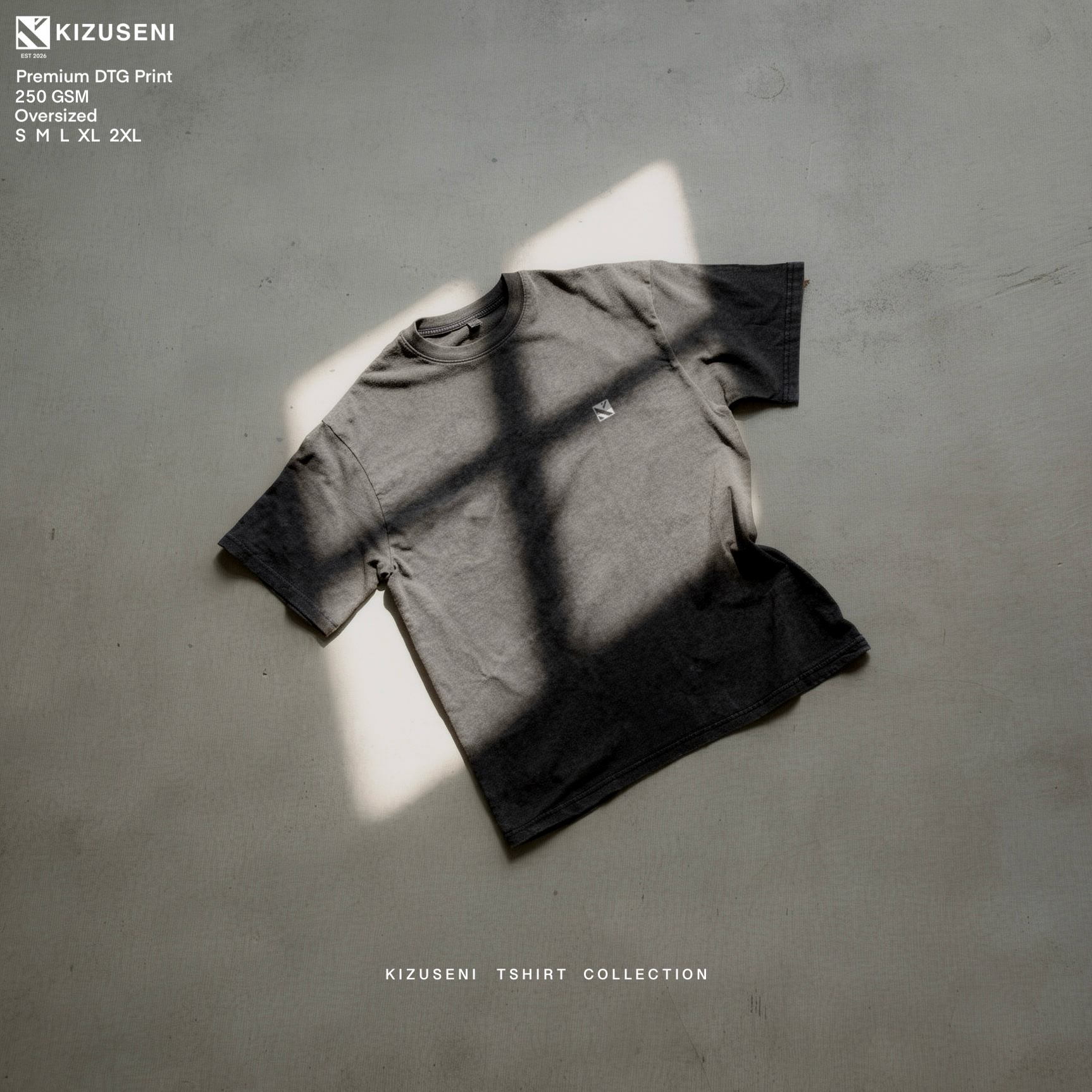 KIZUSENI SUKUNA BLACK WASHED TSHIRT