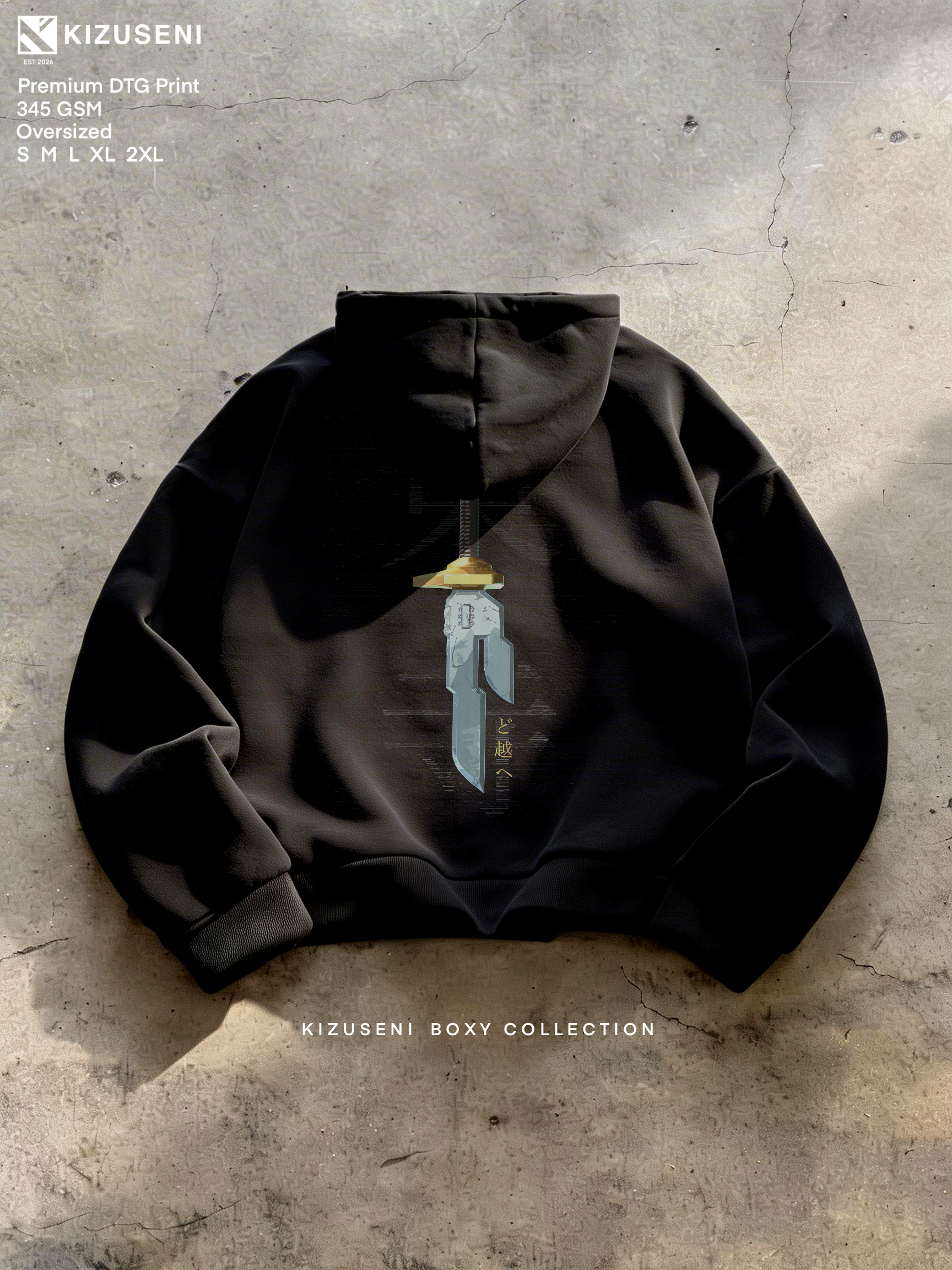 KIZUSENI TOJI BOXY HOODIE