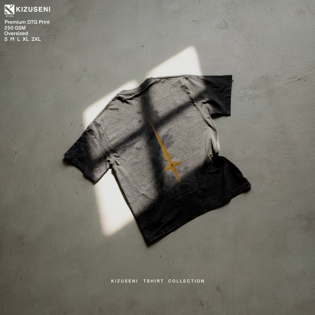 KIZUSENI HIGURUMA BLACK WASHED TSHIRT