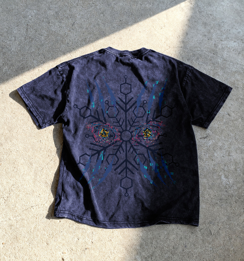 KIZUSENI AKAZA BLUE WASHED TSHIRT