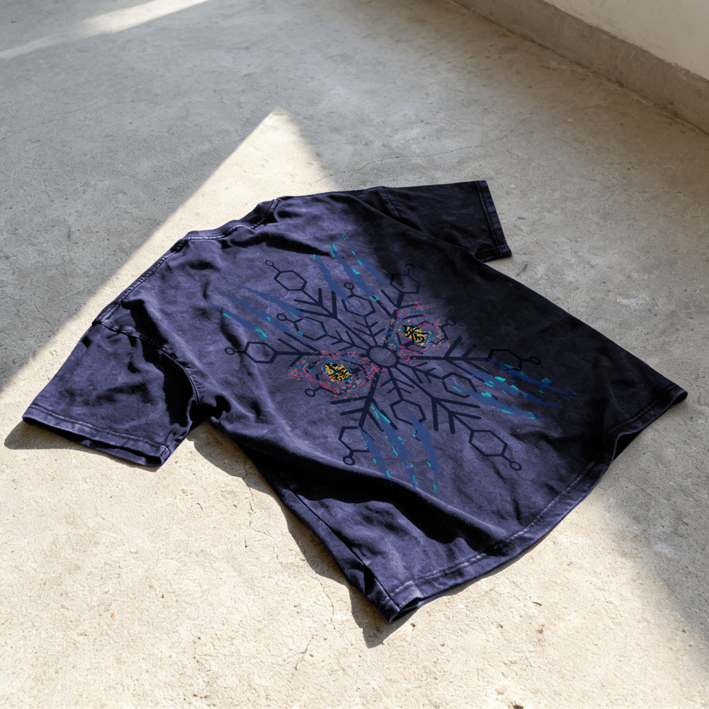 KIZUSENI AKAZA BLUE WASHED TSHIRT