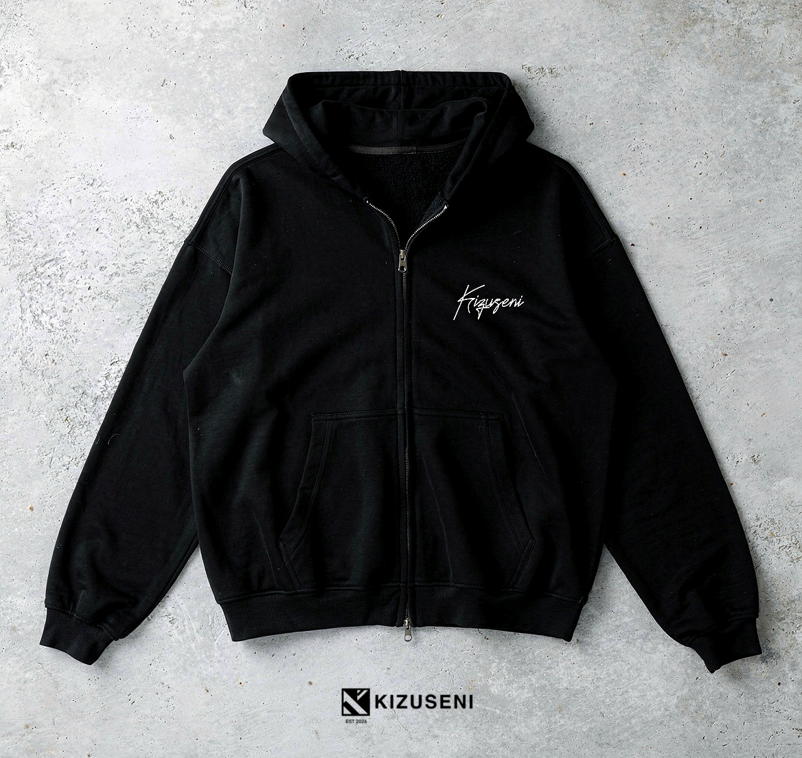 KIZUSENI ABLAZE BLACK ZIP