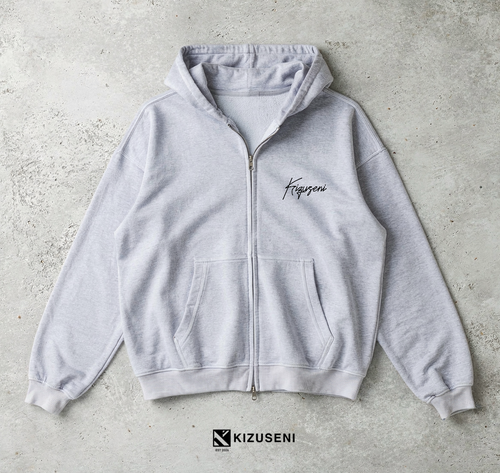 KIZUSENI BUTTERFLY FLOWER GREY ZIP