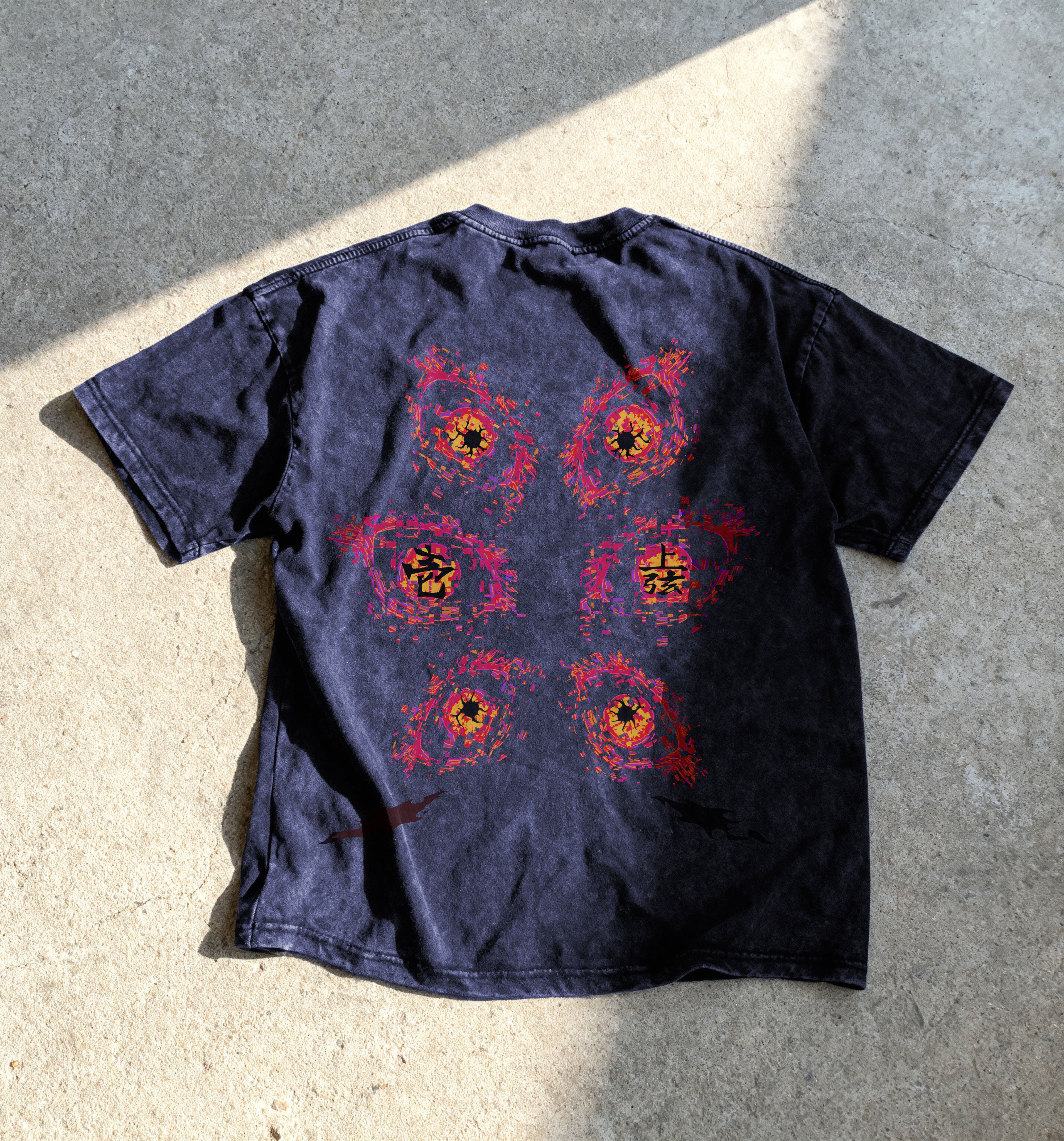 KIZUSENI KOKUSHIBO BLUE WASHED TSHIRT