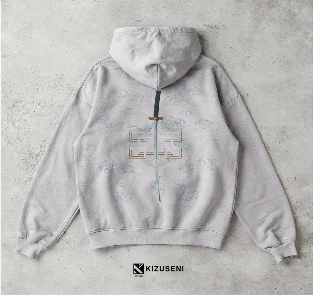 KIZUSENI MIST FLOWER GREY ZIP