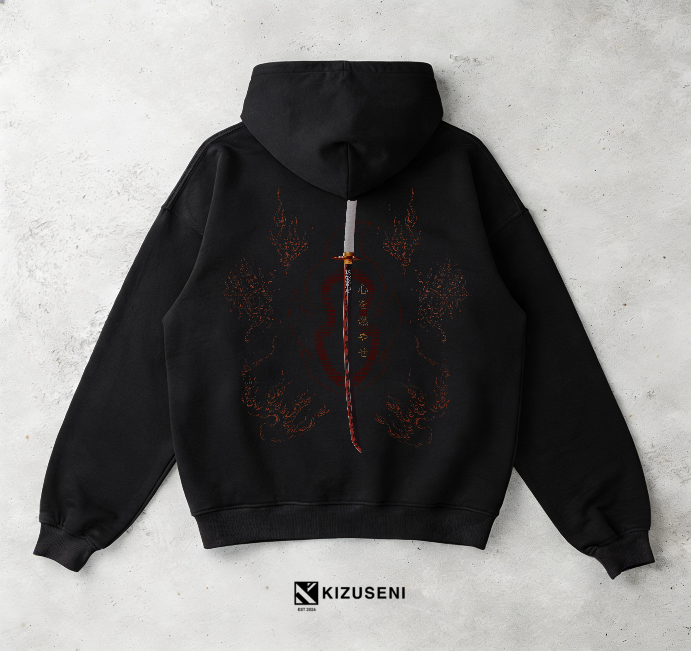 KIZUSENI ABLAZE BLACK ZIP