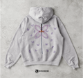 KIZUSENI BUTTERFLY FLOWER GREY ZIP