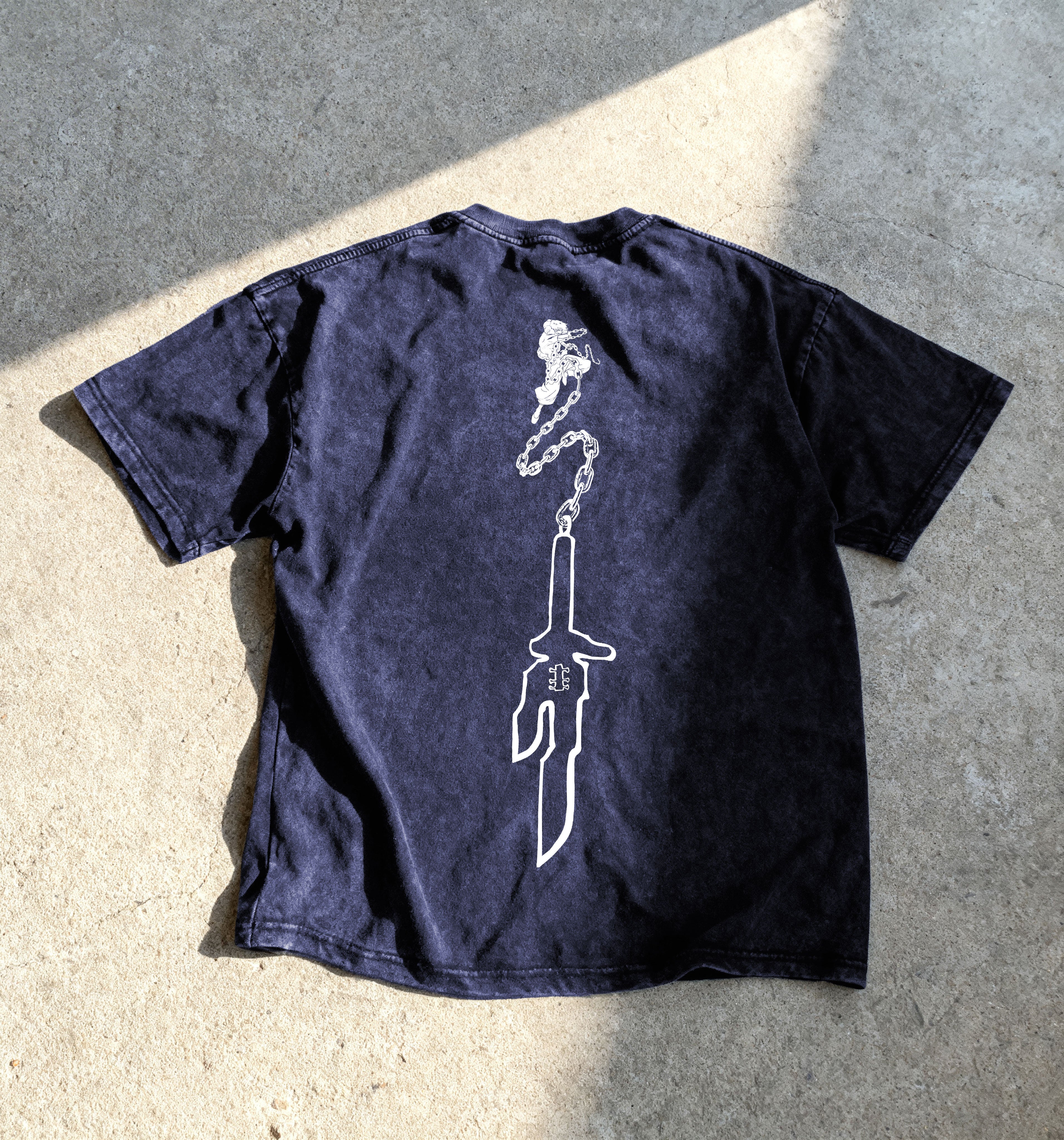 KIZUSENI TOJI BLUE WASHED TSHIRT